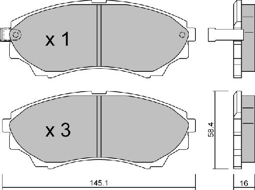 Aisin BPFO-1909 - Тормозные колодки, дисковые, комплект autospares.lv