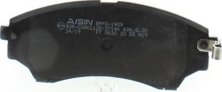 AISIN BPFO-1909 - Тормозные колодки, дисковые, комплект autospares.lv