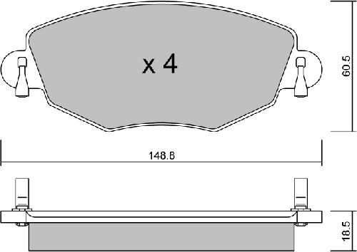 AISIN BPFO-1005 - Тормозные колодки, дисковые, комплект autospares.lv