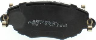 AISIN BPFO-1005 - Тормозные колодки, дисковые, комплект autospares.lv