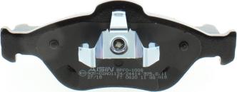 AISIN BPFO-1008 - Тормозные колодки, дисковые, комплект autospares.lv