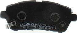 AISIN BPFO-1002 - Тормозные колодки, дисковые, комплект autospares.lv