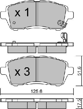 Aisin BPFO-1002 - Тормозные колодки, дисковые, комплект autospares.lv