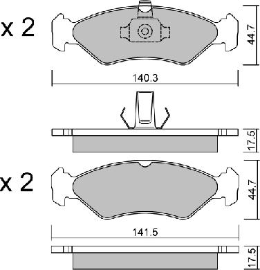 Aisin BPFO-1011 - Тормозные колодки, дисковые, комплект autospares.lv