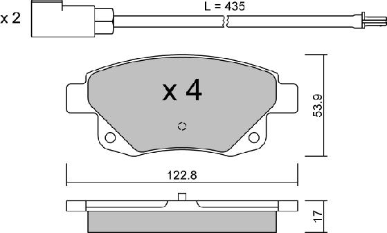 Aisin BPFO-2005 - Тормозные колодки, дисковые, комплект autospares.lv