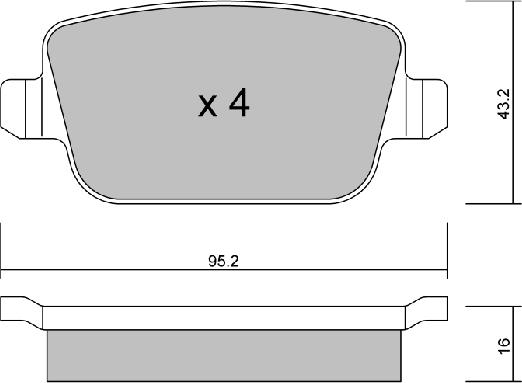 Aisin BPFO-2001 - Тормозные колодки, дисковые, комплект autospares.lv