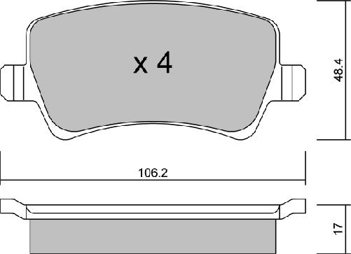 Aisin BPFO-2002 - Тормозные колодки, дисковые, комплект autospares.lv