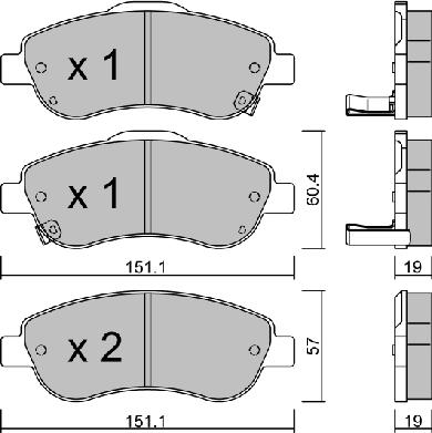 Aisin BPHO-1005 - Тормозные колодки, дисковые, комплект autospares.lv