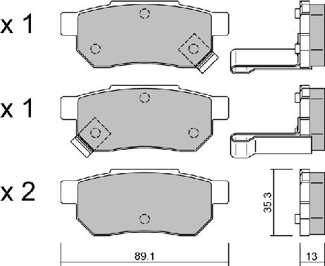 AISIN BPHO-2901 - Тормозные колодки, дисковые, комплект autospares.lv