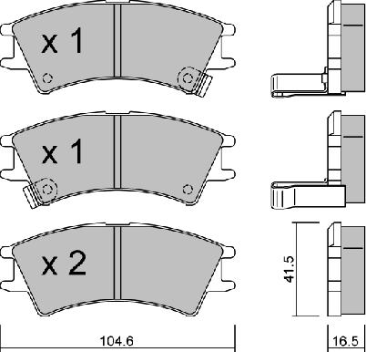 Aisin BPHY-1903 - Тормозные колодки, дисковые, комплект autospares.lv