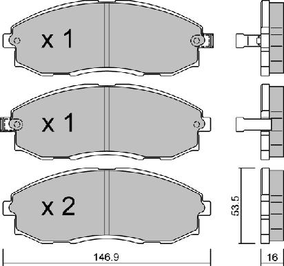 Aisin BPHY-1902 - Тормозные колодки, дисковые, комплект autospares.lv