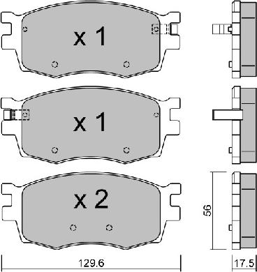 Aisin BPHY-1004 - Тормозные колодки, дисковые, комплект autospares.lv