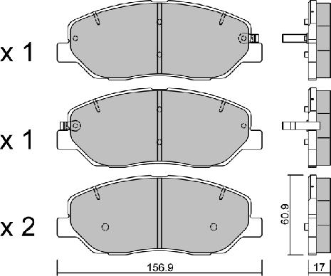 AISIN BPHY-1008 - Тормозные колодки, дисковые, комплект autospares.lv