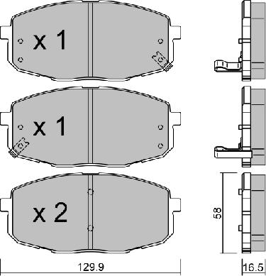 Aisin BPHY-1003 - Тормозные колодки, дисковые, комплект autospares.lv