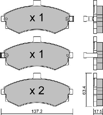 Aisin BPHY-1007 - Тормозные колодки, дисковые, комплект autospares.lv