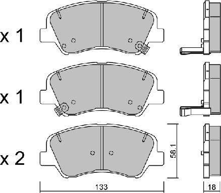 Aisin BPHY-1011 - Тормозные колодки, дисковые, комплект autospares.lv