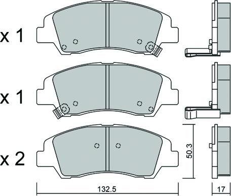 AISIN BPHY-1013 - Тормозные колодки, дисковые, комплект autospares.lv