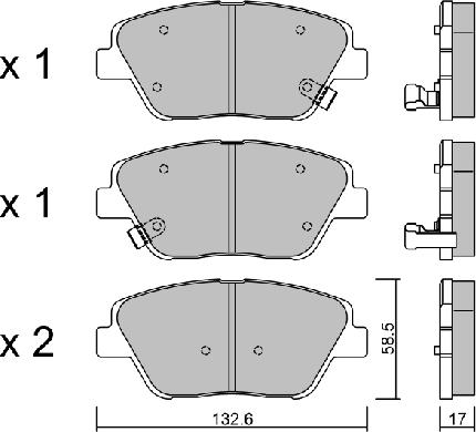 AISIN BPHY-1012 - Тормозные колодки, дисковые, комплект autospares.lv