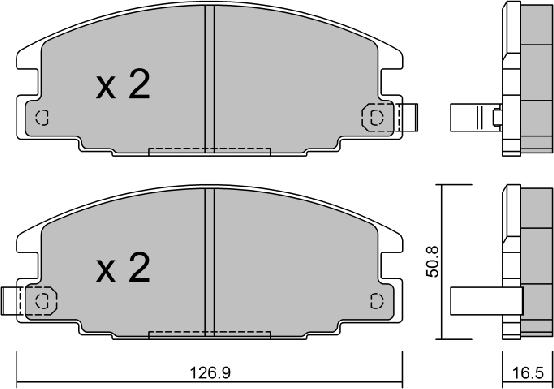 Aisin BPIS-1900 - Тормозные колодки, дисковые, комплект autospares.lv