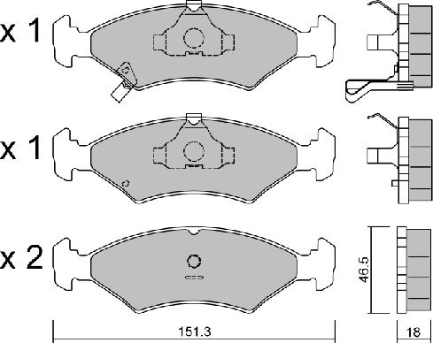 Aisin BPKI-1904 - Тормозные колодки, дисковые, комплект autospares.lv