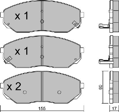 AISIN BPKI-1903 - Тормозные колодки, дисковые, комплект autospares.lv