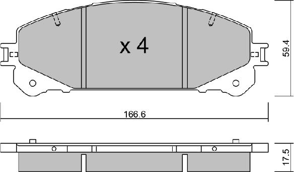 AISIN BPLX-1002 - Тормозные колодки, дисковые, комплект autospares.lv