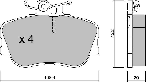 Aisin BPMB-1009 - Тормозные колодки, дисковые, комплект autospares.lv