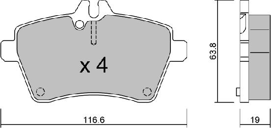 AISIN BPMB-1005 - Тормозные колодки, дисковые, комплект autospares.lv