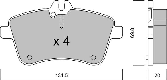 Aisin BPMB-1008 - Тормозные колодки, дисковые, комплект autospares.lv