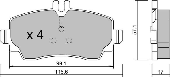 Aisin BPMB-1003 - Тормозные колодки, дисковые, комплект autospares.lv