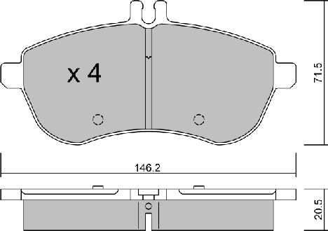 Aisin BPMB-1002 - Тормозные колодки, дисковые, комплект autospares.lv