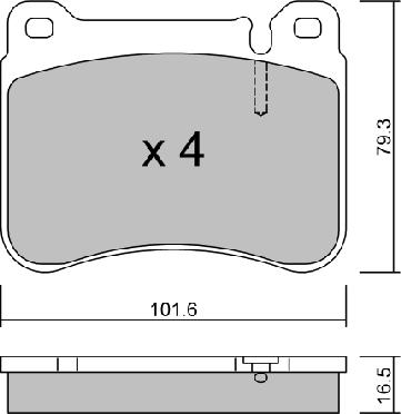 Aisin BPMB-1014 - Тормозные колодки, дисковые, комплект autospares.lv