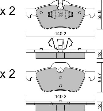 Aisin BPMB-1010 - Тормозные колодки, дисковые, комплект autospares.lv