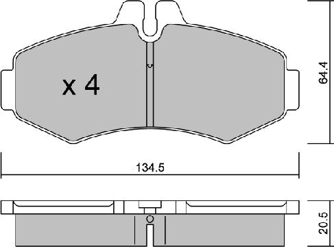 Aisin BPMB-1011 - Тормозные колодки, дисковые, комплект autospares.lv