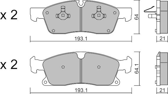 Aisin BPMB-1018 - Тормозные колодки, дисковые, комплект autospares.lv