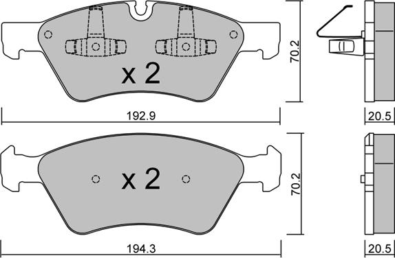 Aisin BPMB-1017 - Тормозные колодки, дисковые, комплект autospares.lv