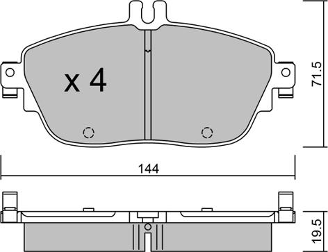 Aisin BPMB-1024 - Тормозные колодки, дисковые, комплект autospares.lv