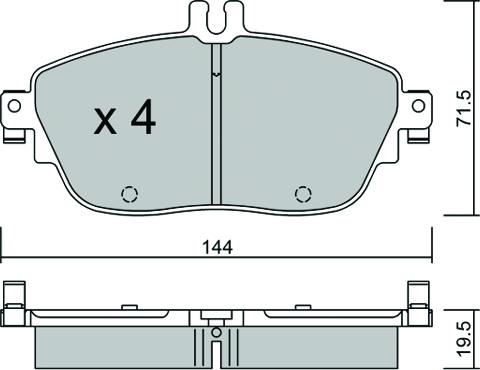 Aisin BPMB-1020 - Тормозные колодки, дисковые, комплект autospares.lv