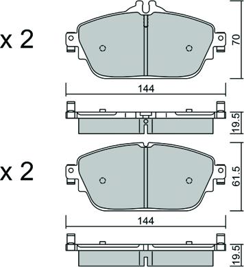 Aisin BPMB-1021 - Тормозные колодки, дисковые, комплект autospares.lv