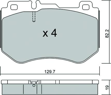 Aisin BPMB-1022 - Тормозные колодки, дисковые, комплект autospares.lv