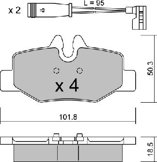 Aisin BPMB-2005 - Тормозные колодки, дисковые, комплект autospares.lv