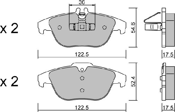 Aisin BPMB-2002 - Тормозные колодки, дисковые, комплект autospares.lv