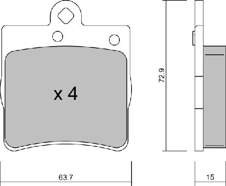 Aisin BPMB-2007 - Тормозные колодки, дисковые, комплект autospares.lv