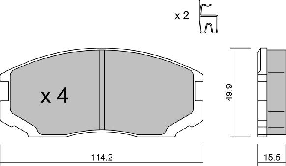 Aisin BPMI-1904 - Тормозные колодки, дисковые, комплект autospares.lv