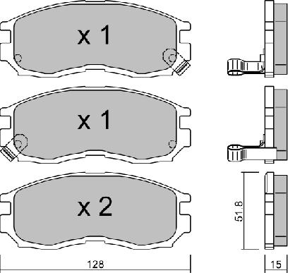 Aisin BPMI-1905 - Тормозные колодки, дисковые, комплект autospares.lv