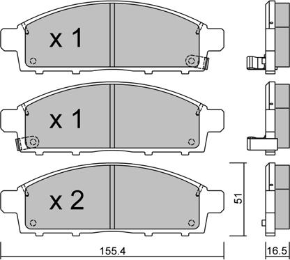 Aisin BPMI-1005 - Тормозные колодки, дисковые, комплект autospares.lv