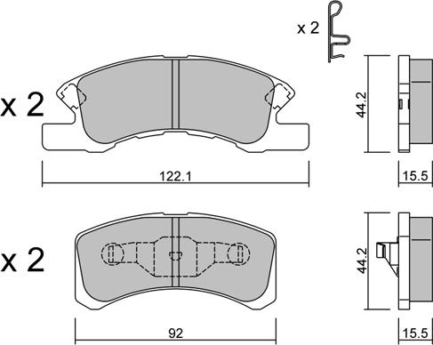 Aisin BPMI-1007 - Тормозные колодки, дисковые, комплект autospares.lv