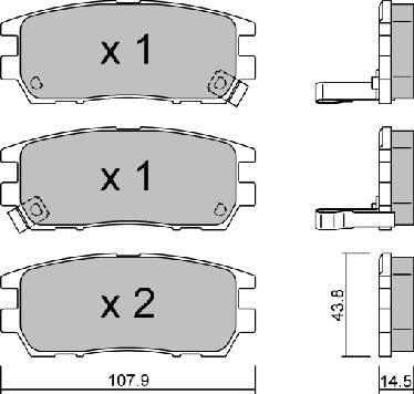 Aisin BPMI-2900 - Тормозные колодки, дисковые, комплект autospares.lv