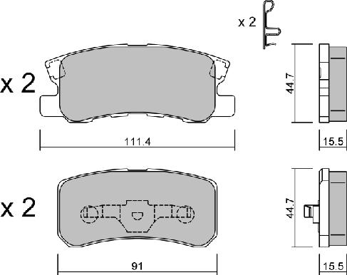 Aisin BPMI-2901 - Тормозные колодки, дисковые, комплект autospares.lv