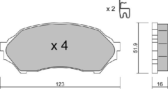 Aisin BPMZ-1909 - Тормозные колодки, дисковые, комплект autospares.lv